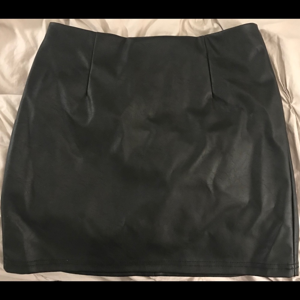 NWT ASOS Sculpt Me Leather Bodycon Mini Skirt - Picture 3 of 6
